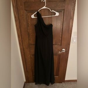 Birdy Grey One-Shoulder Black Formal Dress